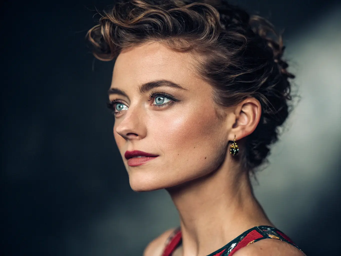 A black and white portrait of a woman with subtle, natural-looking enhancements, highlighting the preservation of facial expressions and proportions.